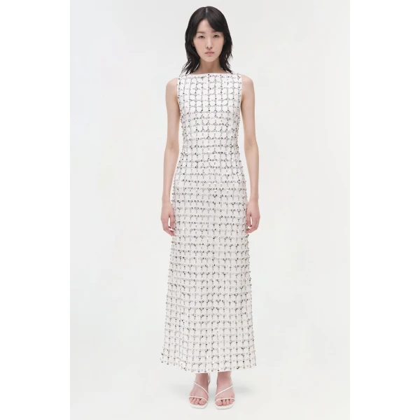 Simkhai Claudia Dress in White Multi, view 7