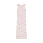 Simkhai Claudia Embellished Crepe Midi Dress in Bubblegum