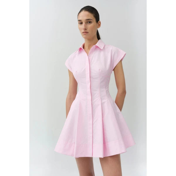 Simkhai Clemmie Cotton Mini Dress in Daisy, view 3