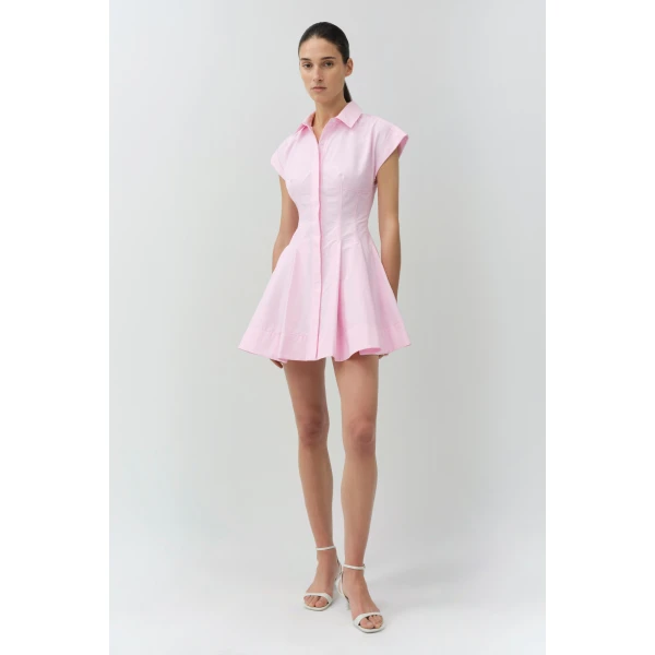Simkhai Clemmie Cotton Mini Dress in Daisy, view 4