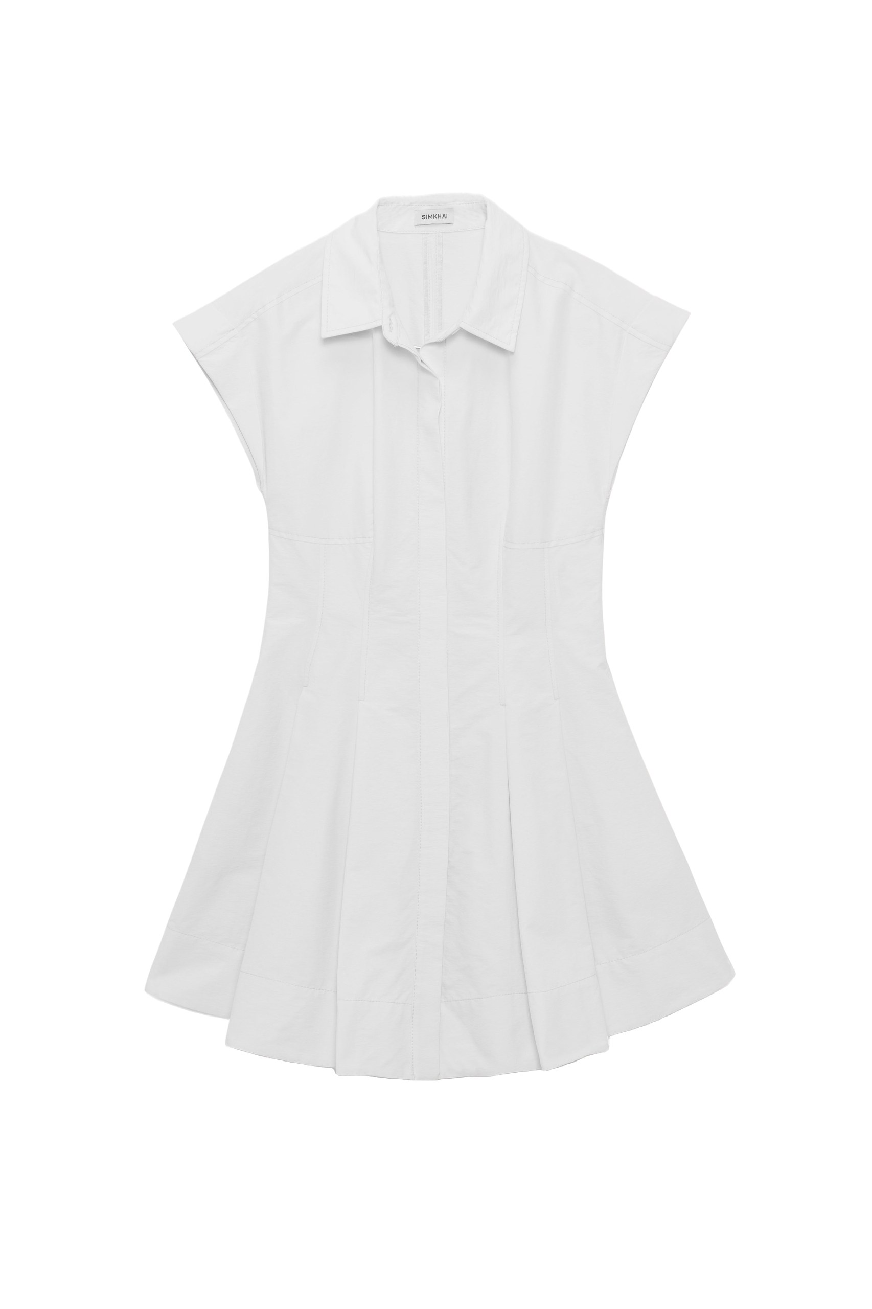 SIMKHAI Clemmie Cotton Mini Dress in White