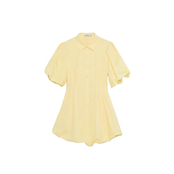 Simkhai Cleo Cotton Mini Dress in Buttercream