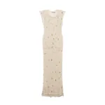Simkhai Coralia Knit Charmed Midi Dress in Sand Multi