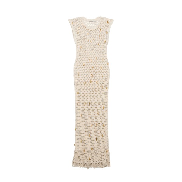 Simkhai Coralia Knit Charmed Midi Dress in Sand Multi