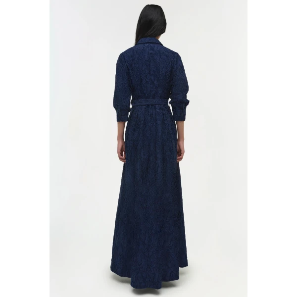 Simkhai Courtney Belted Gown in Midnight, view 5