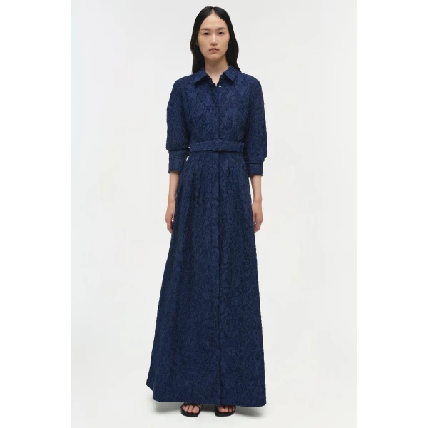 Simkhai Courtney Belted Gown in Midnight, view 6