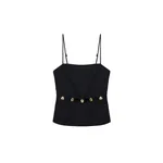 Simkhai Cruz Studded Linen Cami in Black