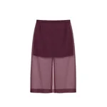 Simkhai Dana Organza Midi Skirt in Fig