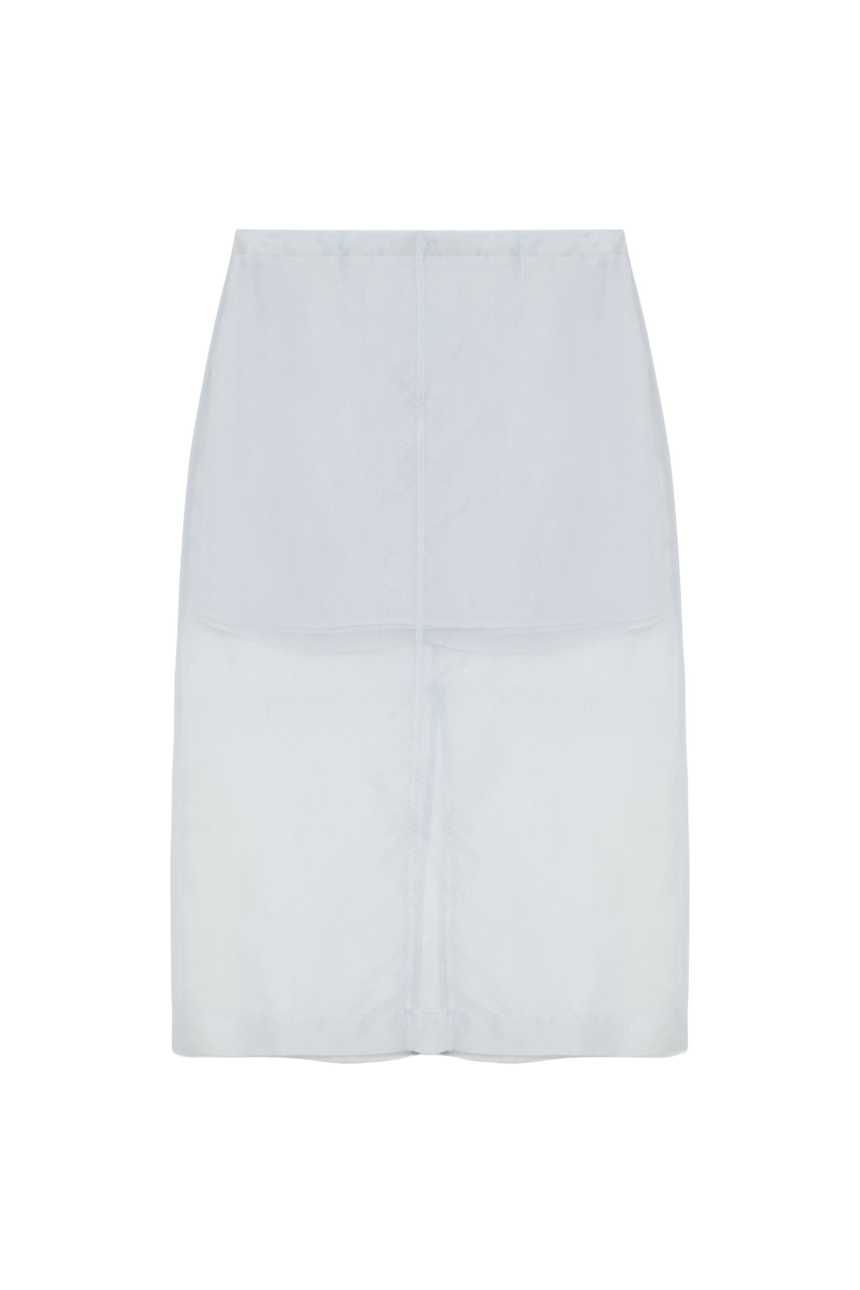 SIMKHAI Dana Organza Midi Skirt in Periwinkle Sky