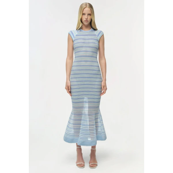 Simkhai Danica Knit Midi Dress in Periwinkle Multi, view 7
