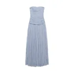 Simkhai Danielle Crinkle Jersey Bustier Gown in Blue Haze