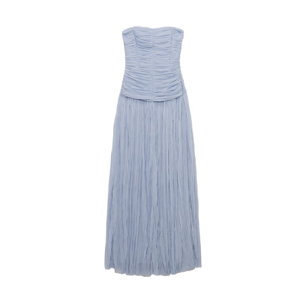 Simkhai Danielle Crinkle Jersey Bustier Gown in Blue Haze