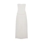 Simkhai Danielle Crinkle Jersey Bustier Gown in Ivory