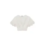 Simkhai Delphina Embroidered Linen Knit Top in White