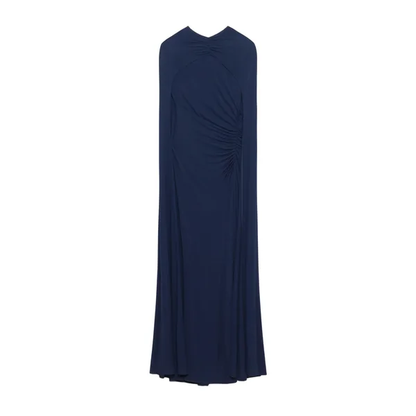 Simkhai Demi Draped Jersey Cape Gown in Midnight