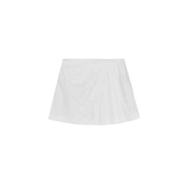 Simkhai Devlin Pleated Mini Skort in White Skirt