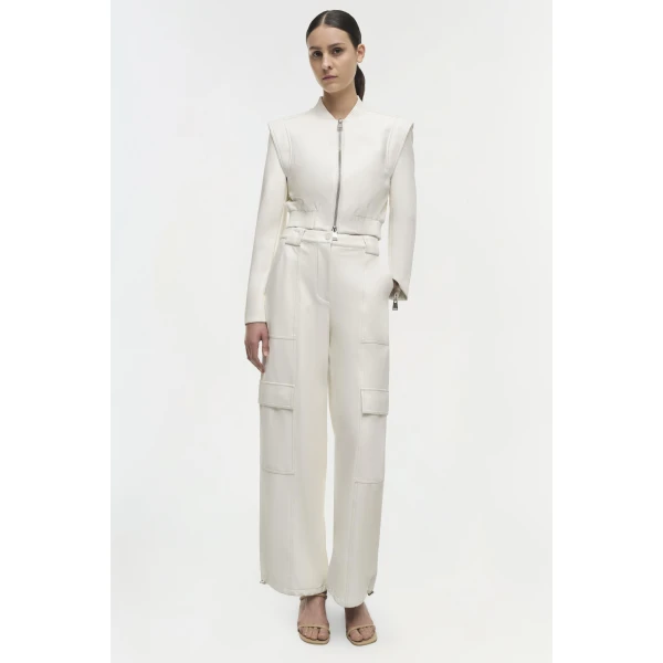 Simkhai Doreen Jacket in Ivory, view 3