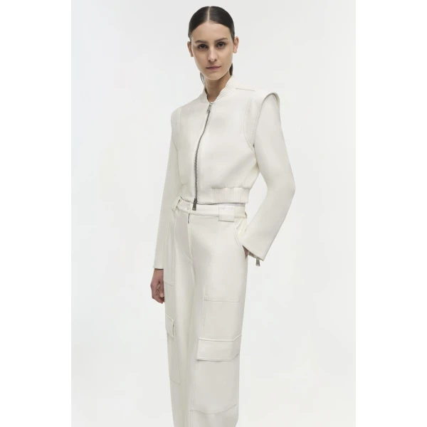 Simkhai Doreen Jacket in Ivory, view 6