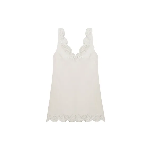 Simkhai Edena Embroidered Linen Mini Dress in White