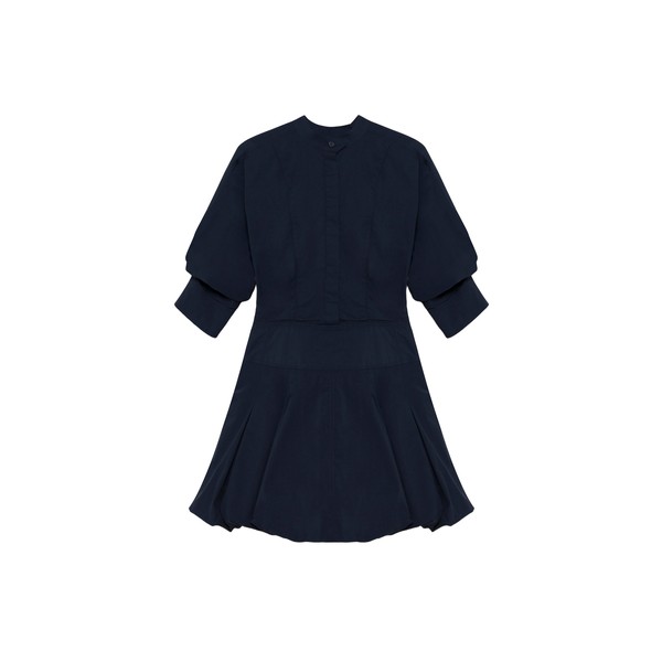 Simkhai Effie Cotton Bubble Mini Dress in Midnight