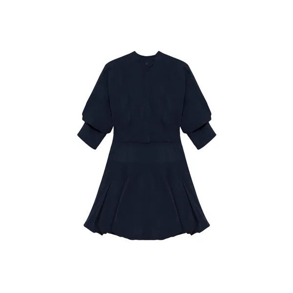Simkhai Effie Cotton Bubble Mini Dress in Midnight