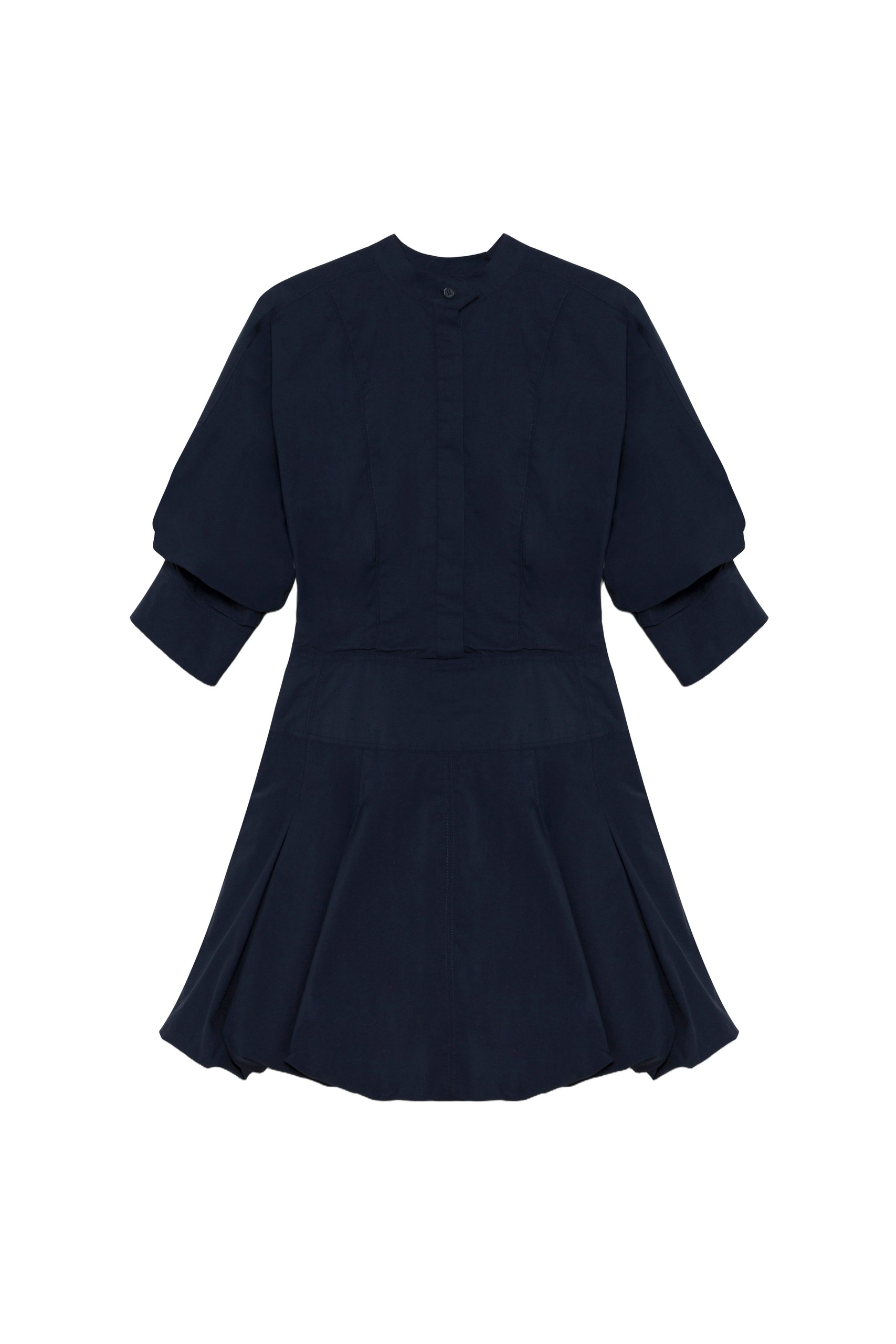 SIMKHAI Effie Cotton Bubble Mini Dress in Midnight