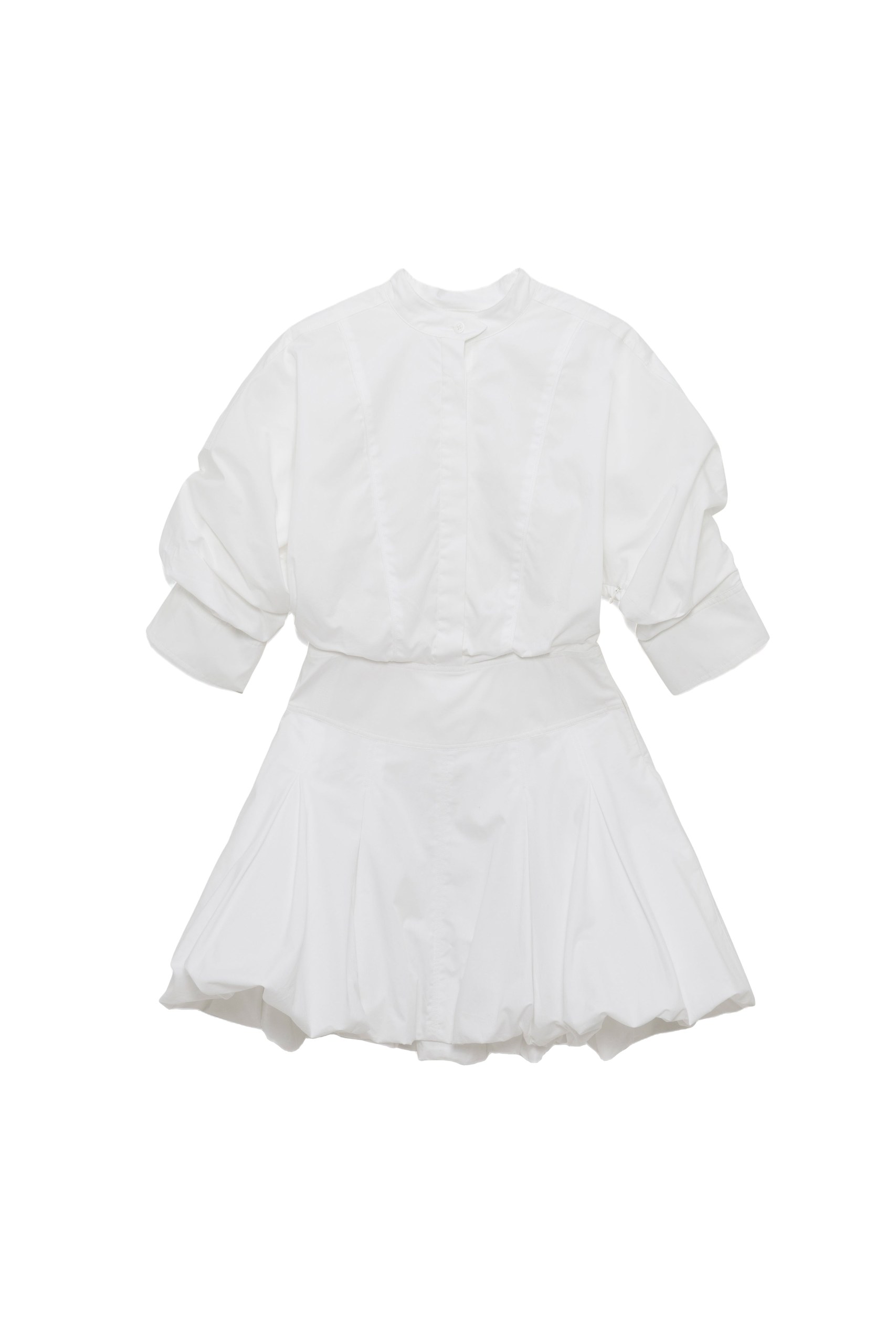 SIMKHAI Effie Cotton Bubble Mini Dress in White