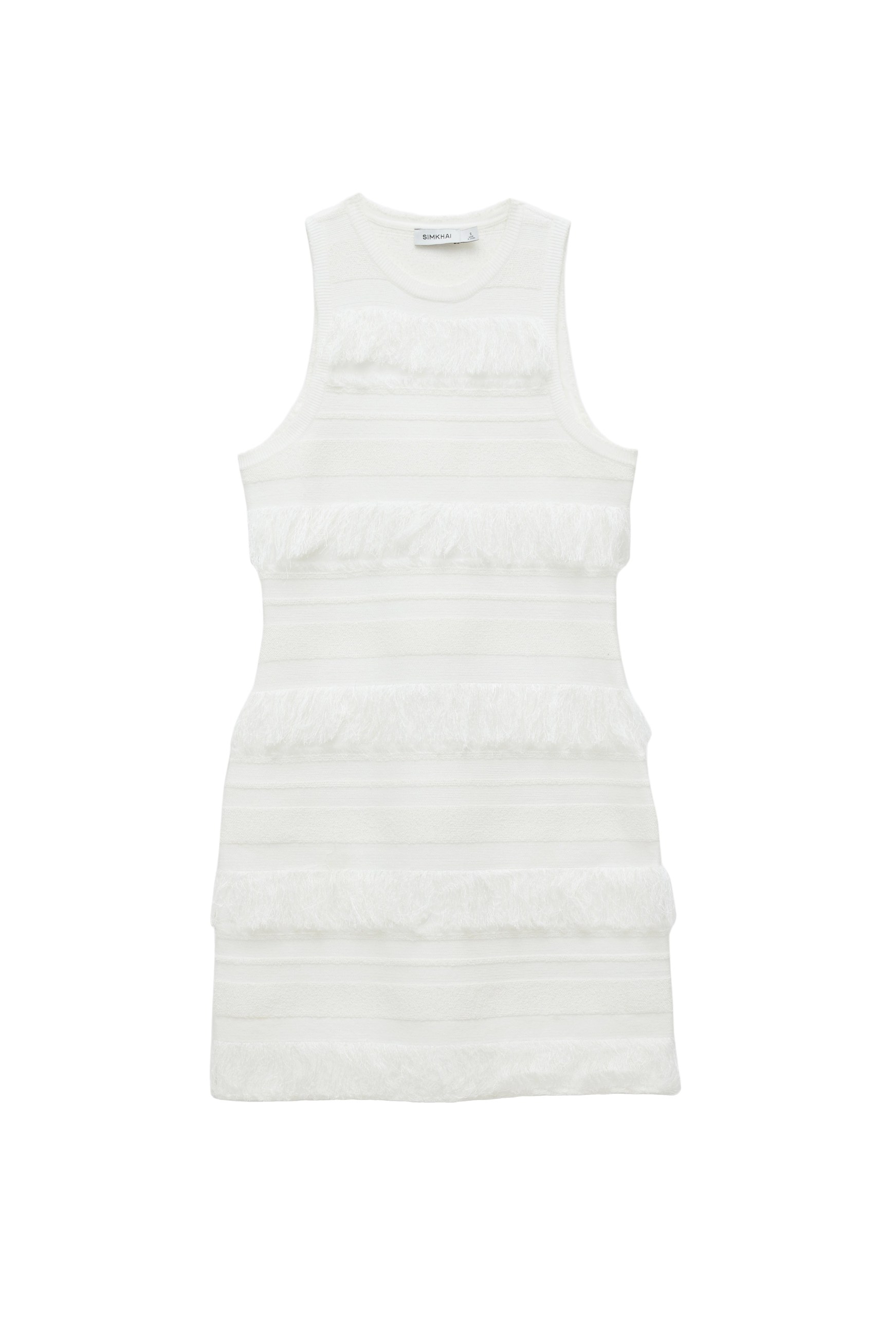 SIMKHAI Elly Knit Mini Dress in Ivory Stripe
