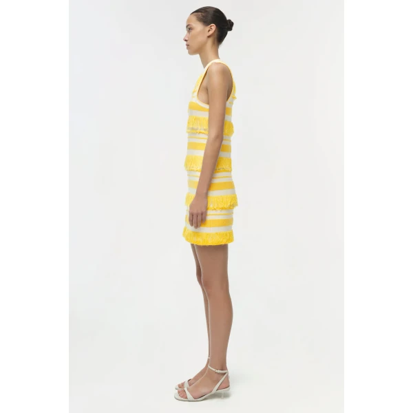 Simkhai Elly Knit Mini Dress in Solar Stripe, view 4