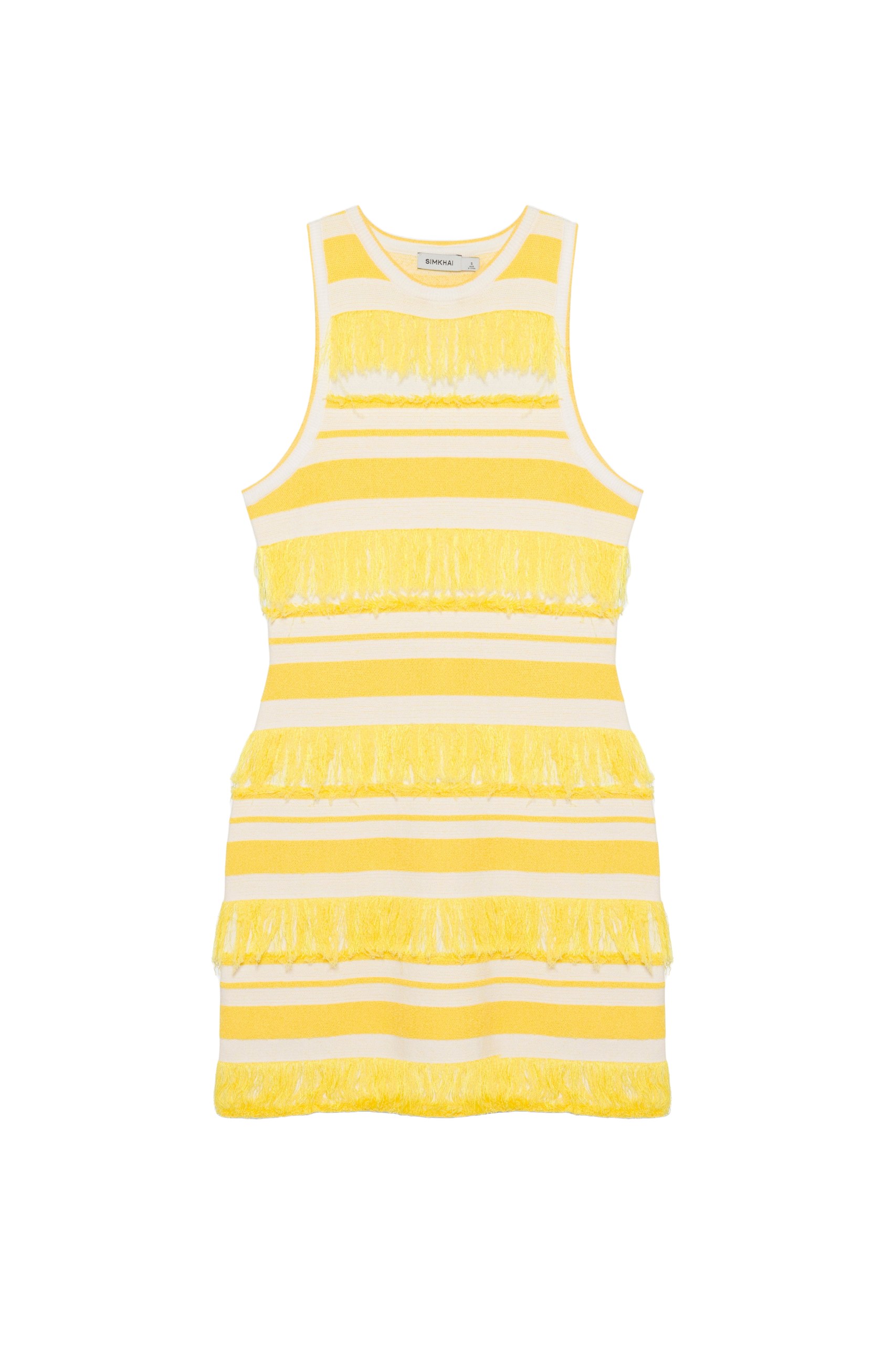 SIMKHAI Elly Knit Mini Dress in Solar Stripe