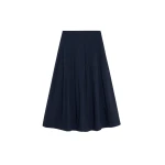 Simkhai Elora Cotton Midi Skirt in Midnight