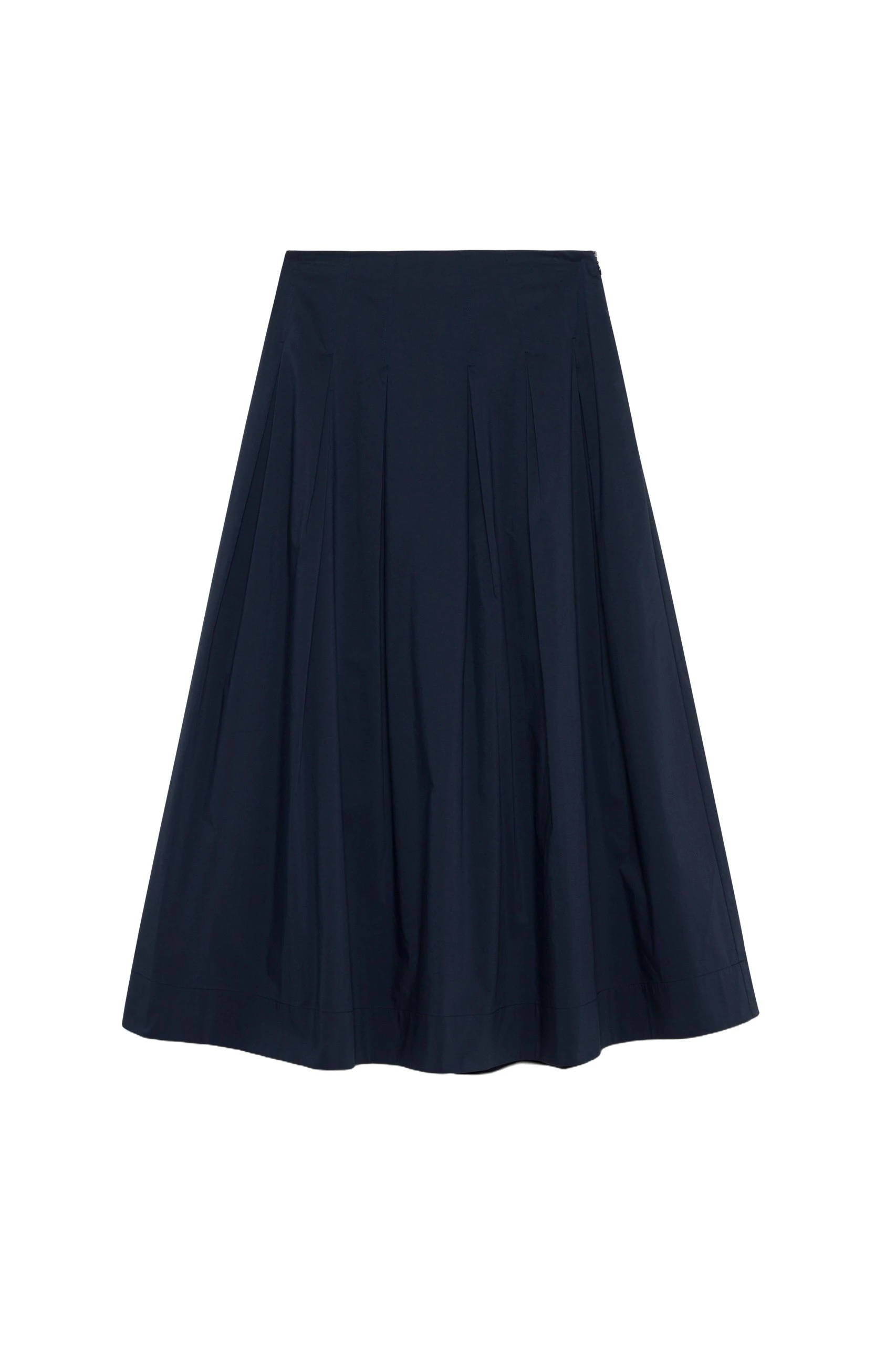 SIMKHAI Elora Cotton Midi Skirt in Midnight