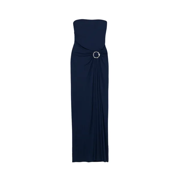 Simkhai Emma Jersey Strapless Gown in Midnight