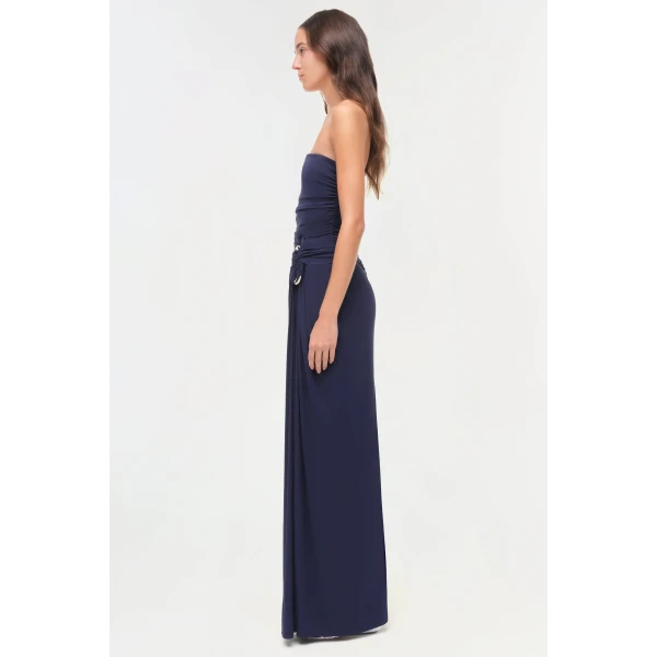 Simkhai Emma Strapless Jersey Gown in Midnight, view 4
