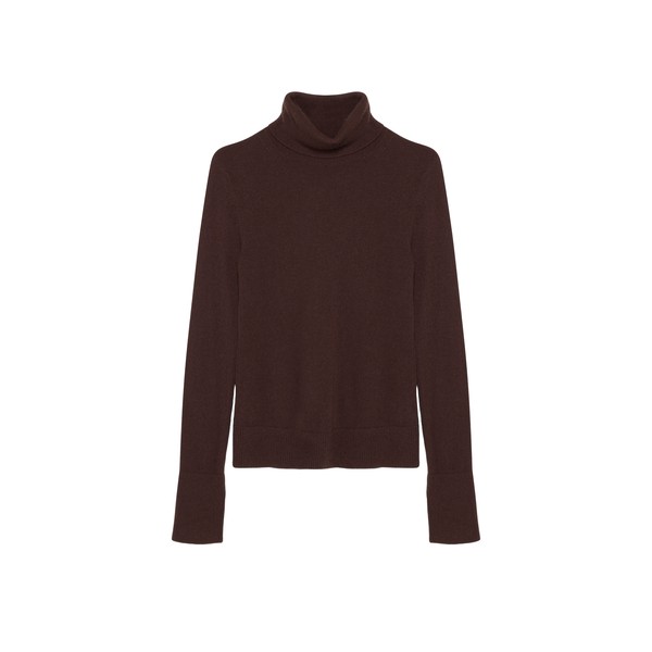 Simkhai Fenwick Cashmere Turtleneck in Chocolate Knit