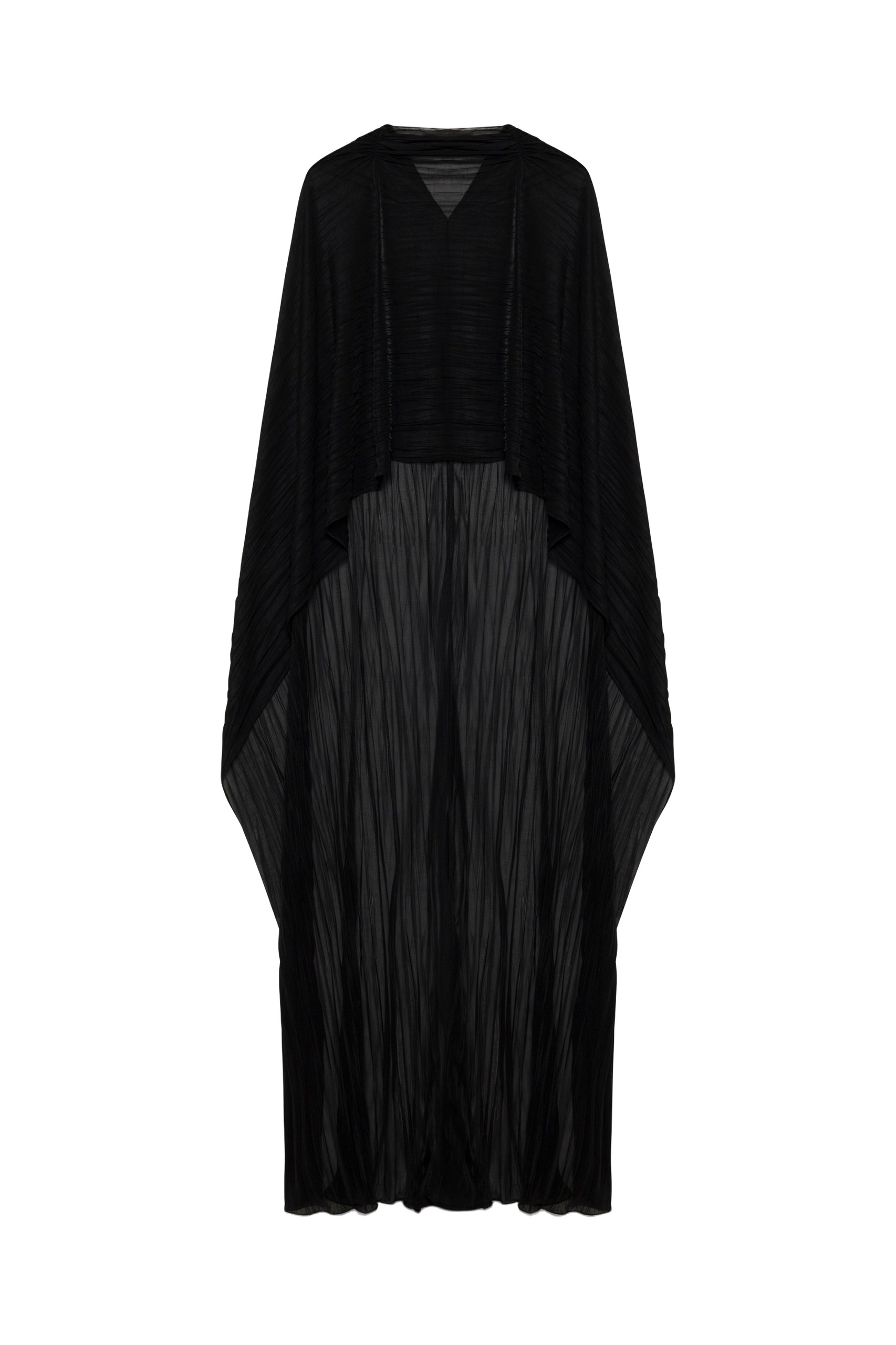 SIMKHAI Genoa Crinkle Jersey Cape in Black