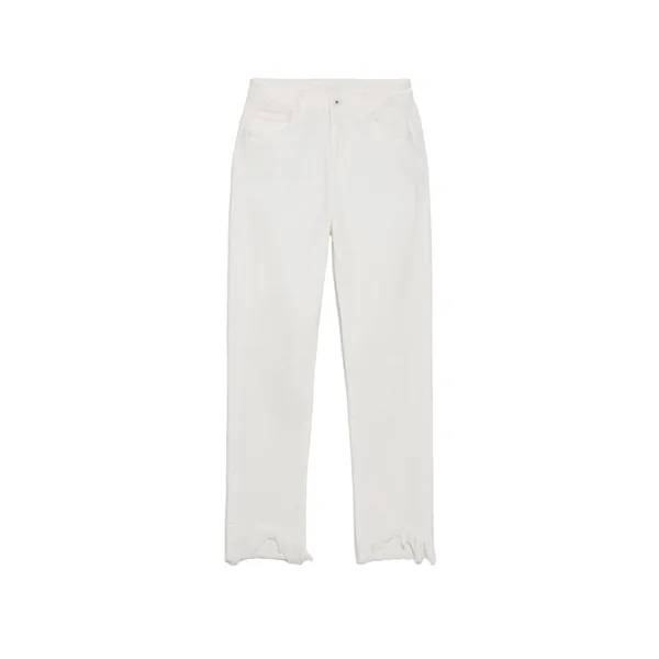 Simkhai River Straight Leg Denim in Distressed White