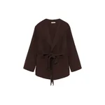 Simkhai Rowen Fringe Jacket in Chocolate