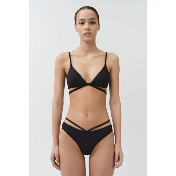 Simkhai Signature Emmalynn Bottom in Black, view 2