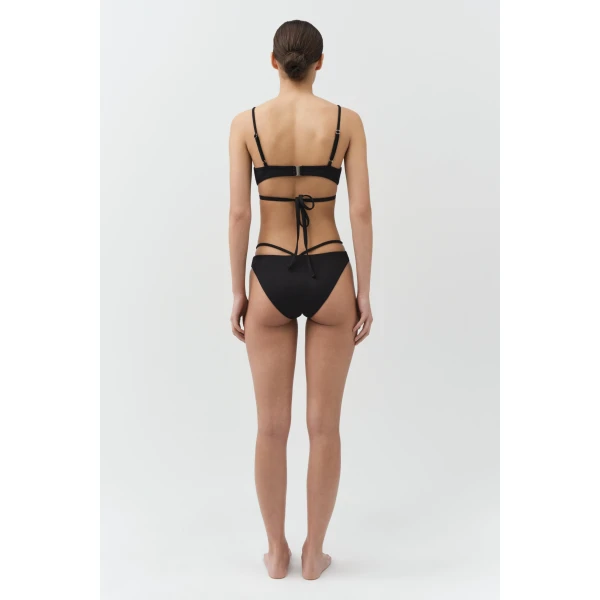 Simkhai Signature Emmalynn Bottom in Black, view 4