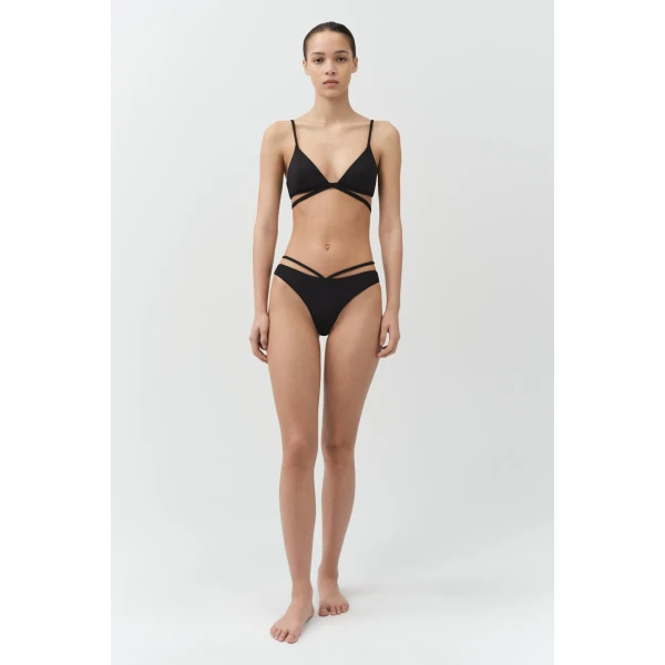 Simkhai Signature Emmalynn Bottom in Black, view 6