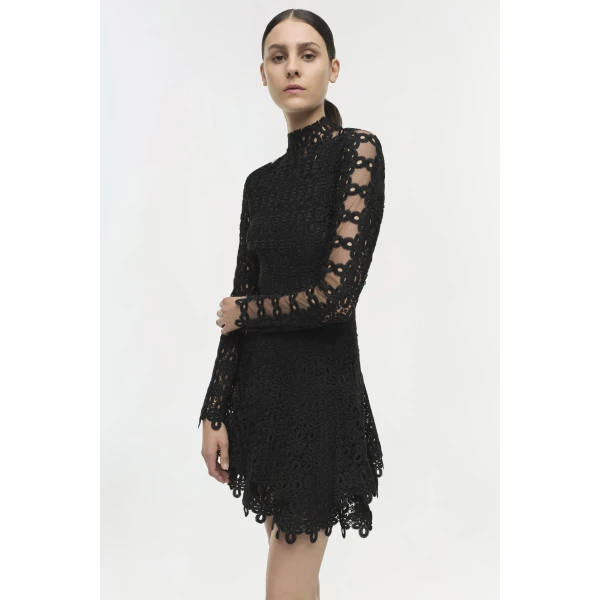 Simkhai Signature Joy Dress in Black, view 3