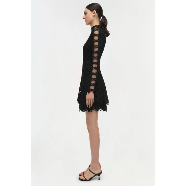 Simkhai Signature Joy Dress in Black, view 4