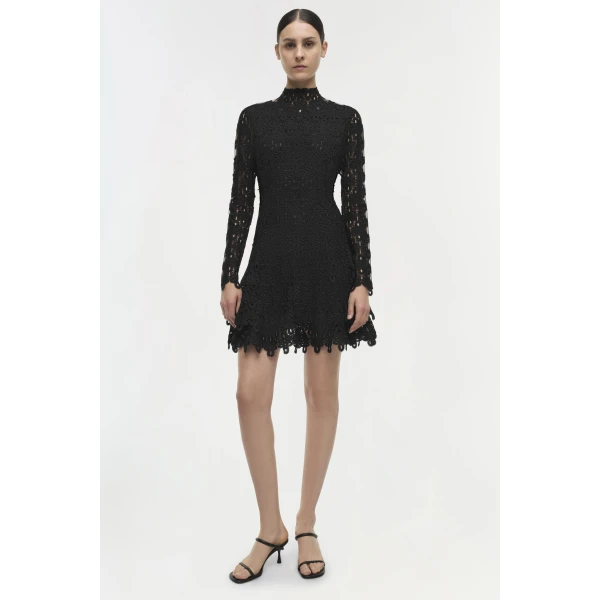 Simkhai Signature Joy Dress in Black, view 6