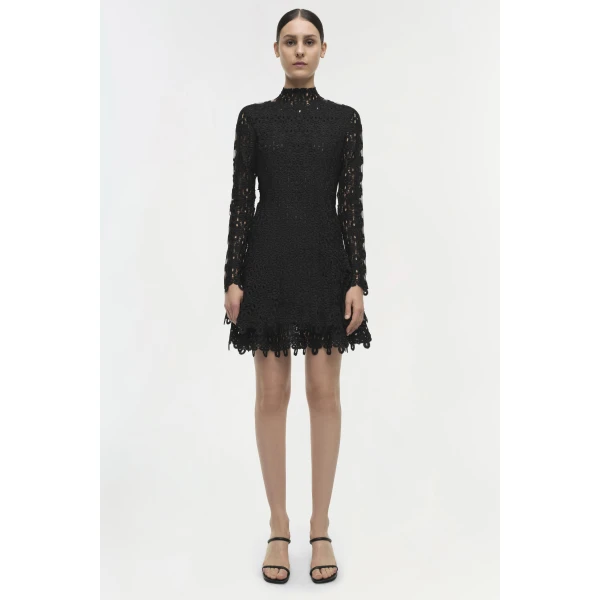 Simkhai Signature Joy Dress in Black, view 7