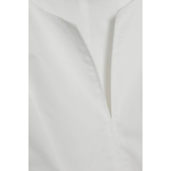 Simkhai Wrenli Cotton Pleated Top in White, view 7
