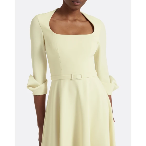 Safiyaa Ellis Midi Dress in Buttermilk, view 4