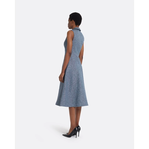 Safiyaa Fifi Midi Dress in Denim Jacquard, view 3