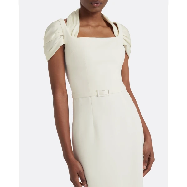 Safiyaa Ifara Midi Dress in Ivory, view 4
