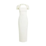 Safiyaa Ifara Midi Dress in Ivory